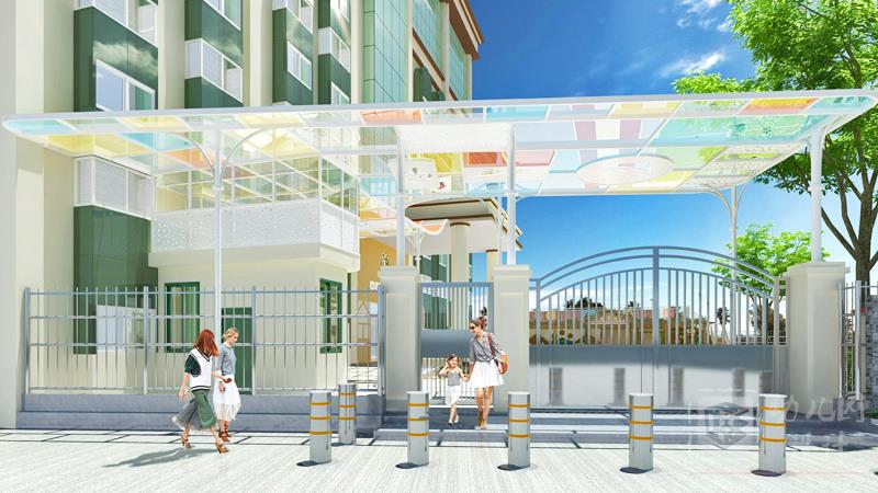 深圳市龍崗區(qū)甘坑第一幼兒園（戶外大門、操場）