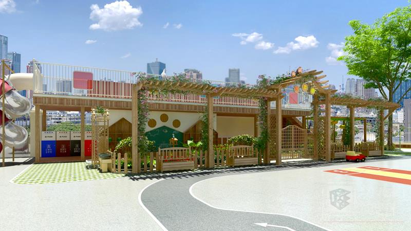 深圳市龍崗區(qū)甘坑第一幼兒園（戶外大門、操場）