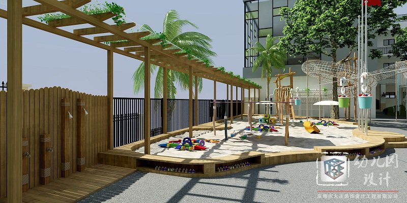 沙池、水池 幼兒園戶外效果圖