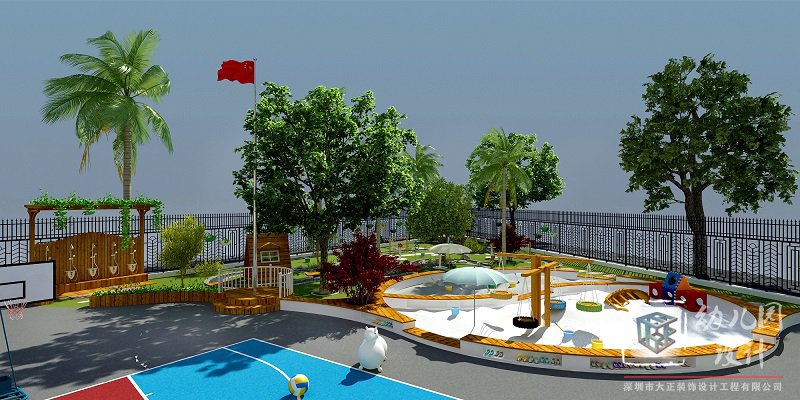 沙池、水池 幼兒園戶外效果圖