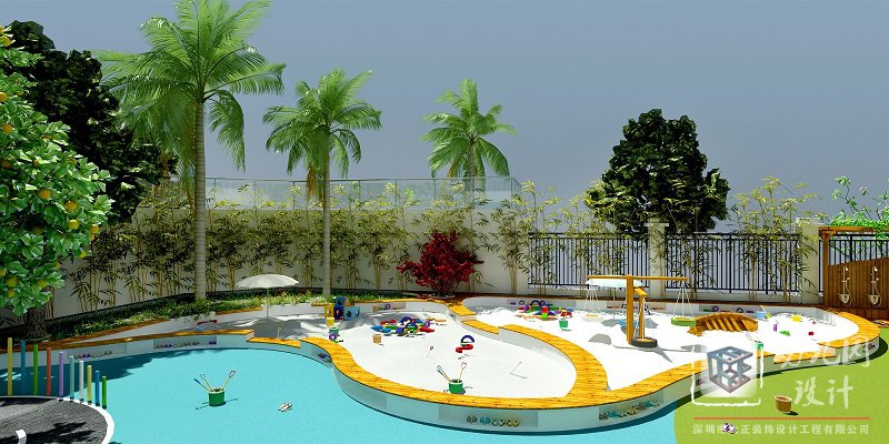 沙池、水池 幼兒園戶外效果圖