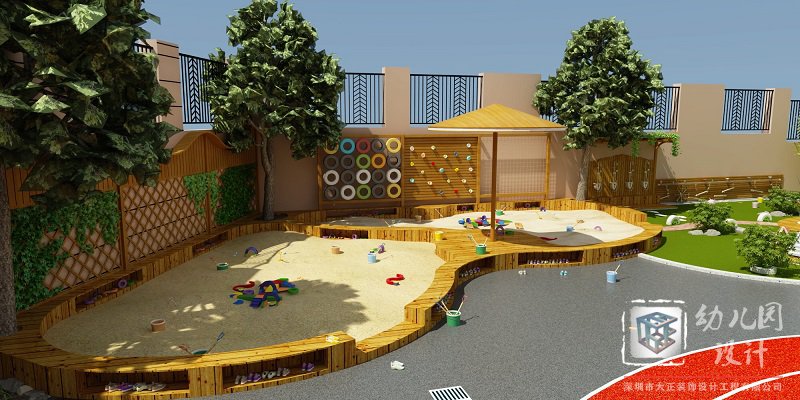 沙池、水池 幼兒園戶外效果圖