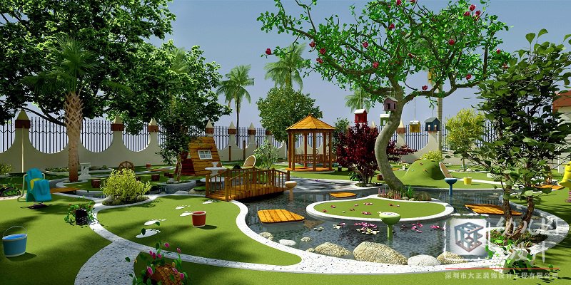 沙池、水池 幼兒園戶外效果圖