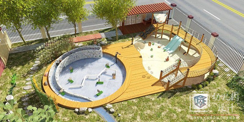 沙池、水池 幼兒園戶外效果圖