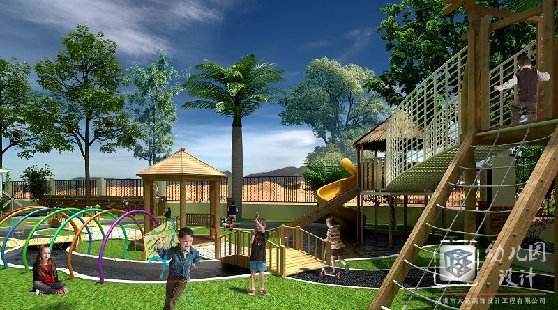 深圳市龍崗區(qū)怡美山莊幼兒園設(shè)計(jì)施工 2021（戶外操場(chǎng)、大型玩具）