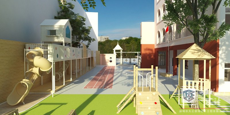 橫崗村第一幼兒園設計案例,幼兒園裝修施工